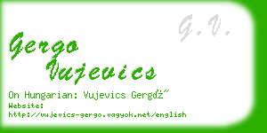 gergo vujevics business card